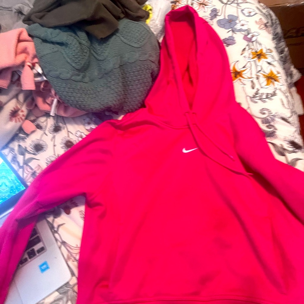 Hot pink Nike Hoodie